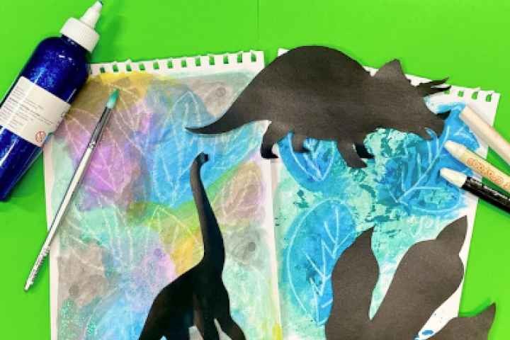 Nathalia Library - Crayon Resist Dinos