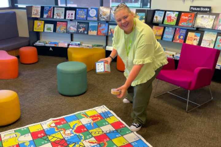 Numurkah Library - Giant Snakes & Ladders, Twister