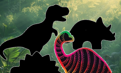 Cobram Library - Scratch Art Dino Magnets
