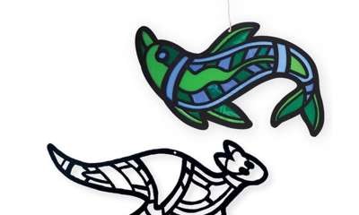 Nathalia Library - Stained Glass Animals